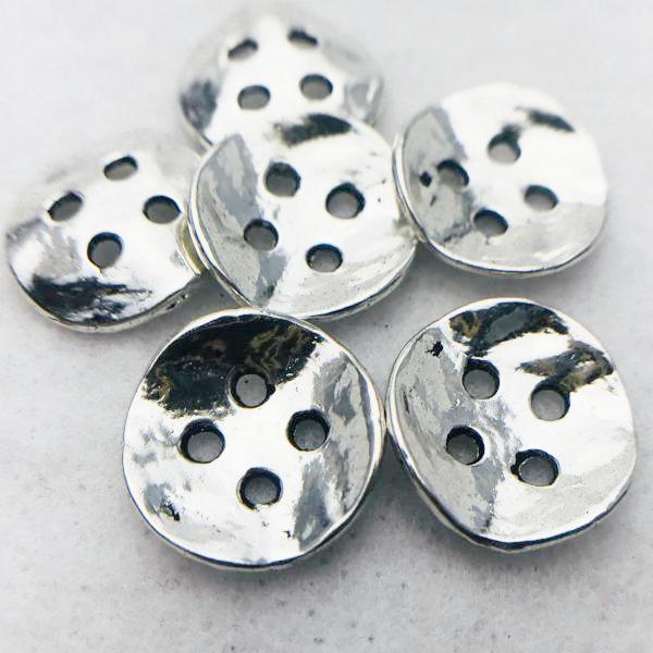 SILVER JEAN BUTTONS FLAT METAL 14mm - Nasias Buttons