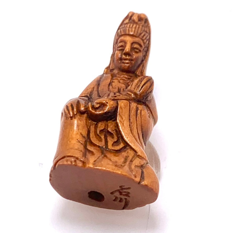 Quan Yin Ojime Bead, 16x32 mm