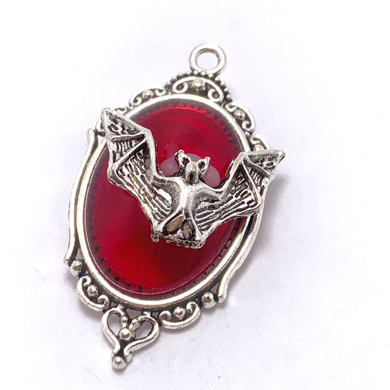 Vampire Bat with Red Moon Charm, 40mm