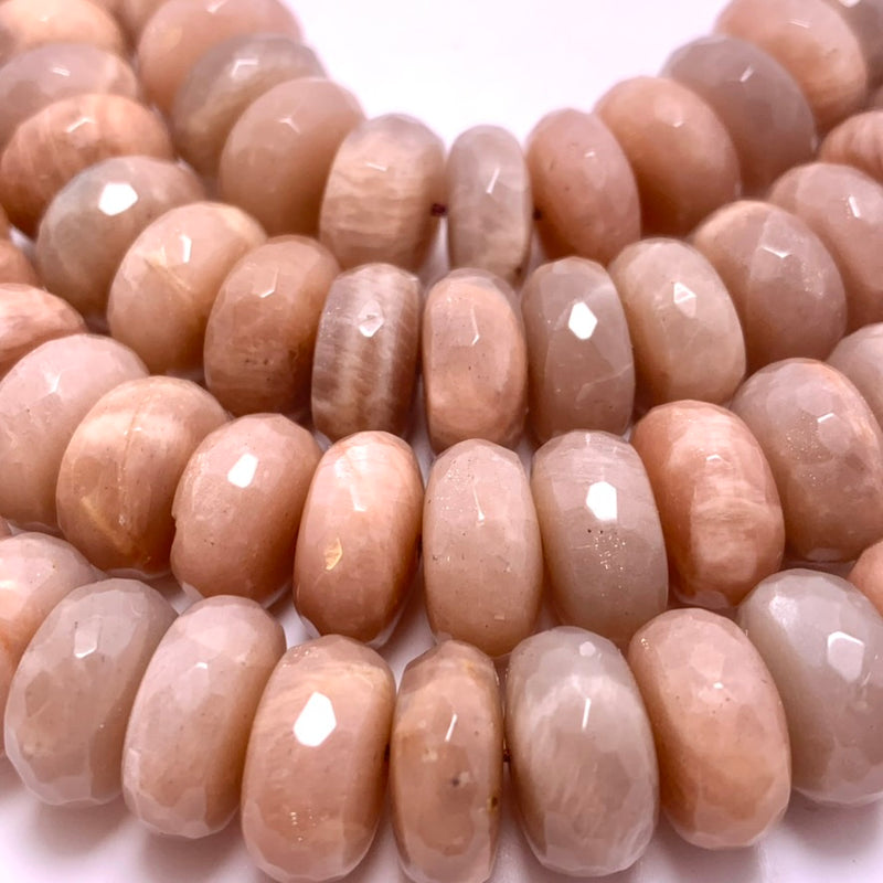 Sunstone Rondelle Gemstone Strand, 7x12mm