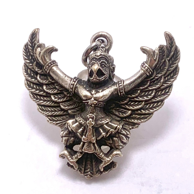 Garuda Pendant, 26x33mm, Brass Silver Plated