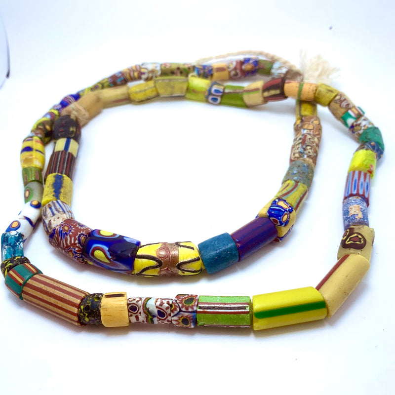 Krobo Powder Glass Beads, Mixed Colors