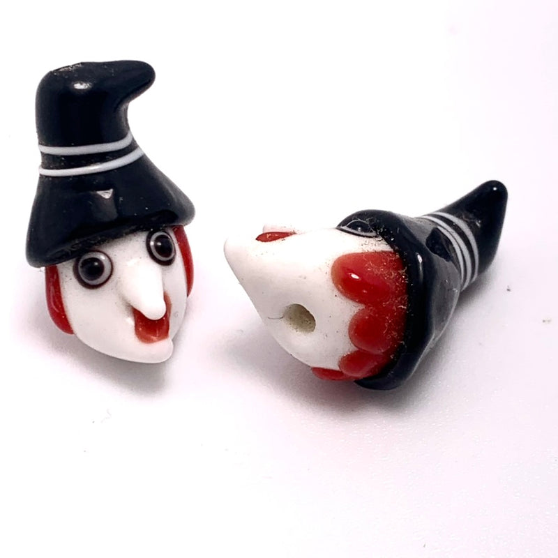 Witch Head Glass Bead, 16mm