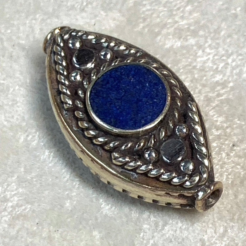 Lapis Inlay Eye Tibetan Bead