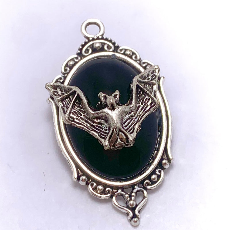 Vampire Bat with Black Moon Charm, 40mm