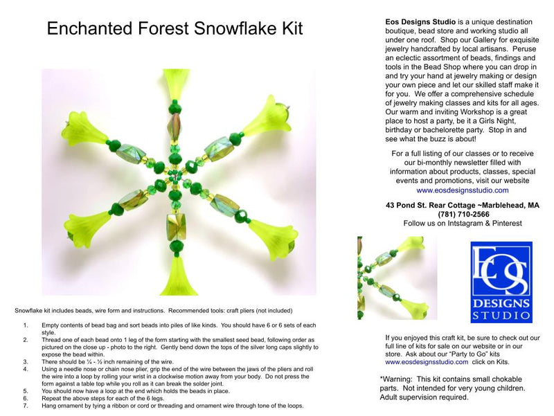 Enchanted Forest  Snowflake Kit