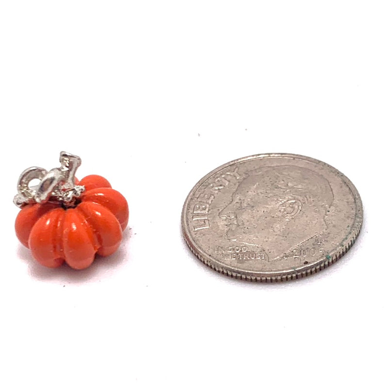 Tiny Pumpkin Bead, 8mm