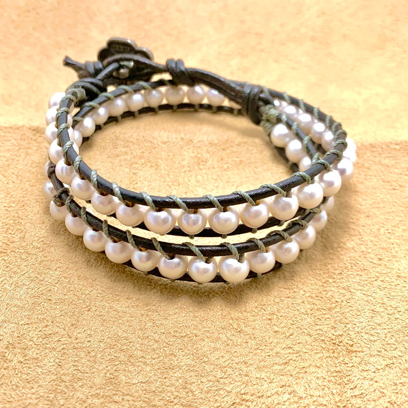 Leather & Bead Wrap Bracelet  Saturday, March 15,  2025