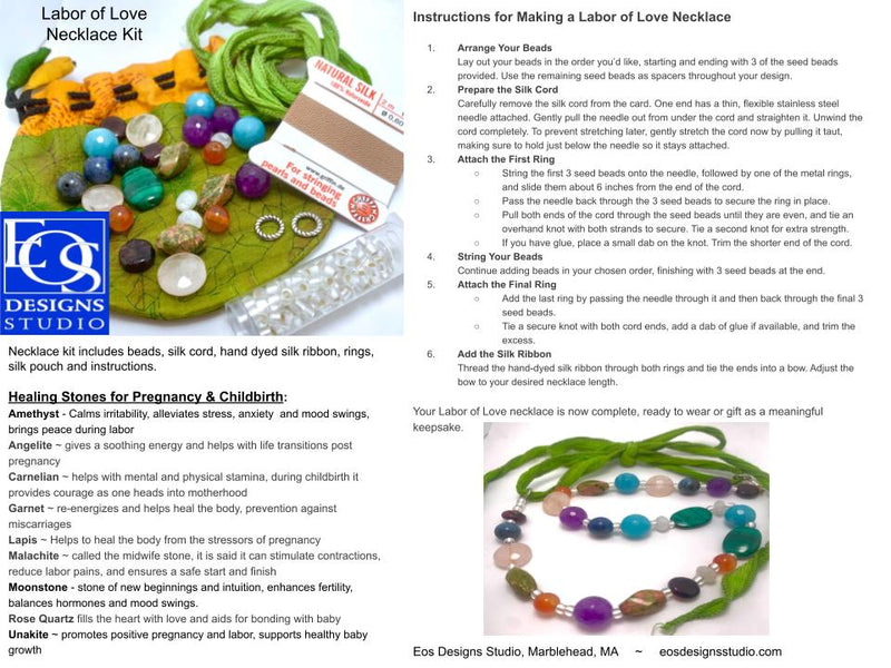 Labor of Love Necklace Kit for Blessingway Ceremony