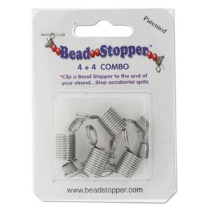 Bead Stoppers Beadalon Clamp 4 Coiled Stainless Steel Beading Large 12mm