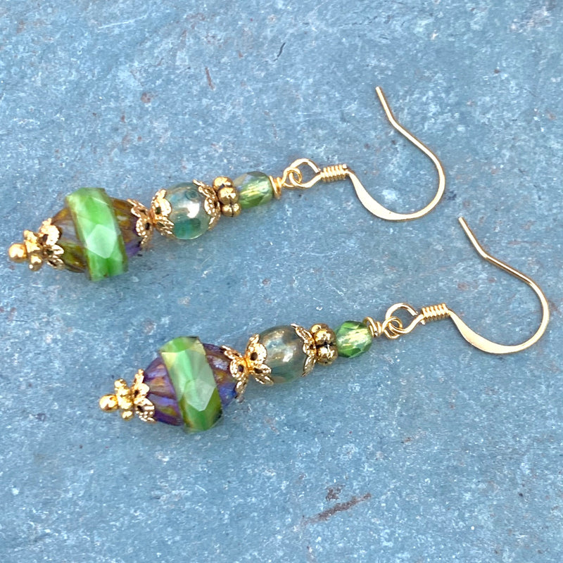 Vintage Style Earrings with Czech Glass Beads Sat 2/1/25