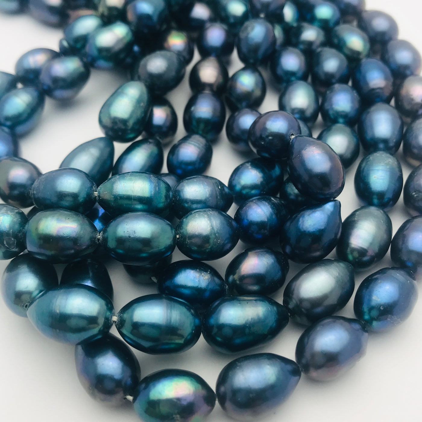 Potomac Crystal Teardrop Beads - Metallic Blue Iris 3x5mm